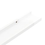 vidaXL Étagères murales 4 Pièces Blanc brillant 60x9x3 cm