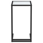 vidaXL Table d'appoint ordinateur Transparent 50x35x65 cm Verre trempé