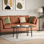vidaXL Pieds en épingle à cheveux pour table basse 4 pièces Noir 42 cm Acier massif