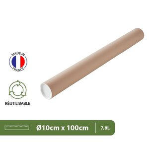 Pack and Move - Lot 10 tubes pour expédition et emballage - 10x100cm - Pour affiche et poster - Avec capuchon