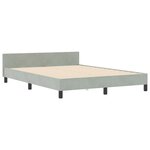 Lit vidaXL Gris clair 180x200 cm Velours