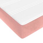 vidaXL Matelas de lit à ressorts ensachés fermeté moyenne rose 120x220x20 cm velours