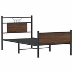 vidaXL Cadre de lit sans matelas chêne marron 90x200cm bois ingénierie
