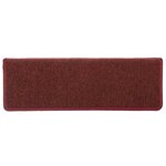 vidaXL Tapis d'escalier 30 pièces 65 x 21 x 4 cm Bordeaux Bordure rectangulaire