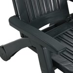 vidaXL Chaise longue pliable polypropylène vert