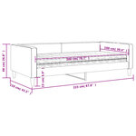 vidaXL Lit de jour avec matelas noir 100x200 cm tissu
