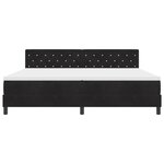 Lit à ressort vidaXL avec matelas et LED Noir 200x200 cm Velours