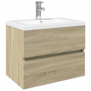 vidaXL Ensemble de meubles de bain 2Pièces céramique et bois d'ingénierie