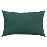 vidaXL Coussins de canapé 2 Pièces Vert foncé 50 x 30 cm tissu