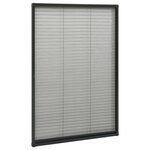vidaXL Moustiquaire plissée pour fenêtre Aluminium Anthracite 80x160cm