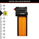 Antivol Vélo à Code 8336EURDPRO acier trempé Combinaison Programmable support inclus
