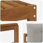 vidaXL Ensemble de canapés d'extérieur 11 Pièces Gris Naturel et Clair