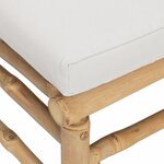 vidaXL Canapés d'angle de jardin avec coussins gris clair 2 Pièces bambou