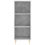 vidaXL Buffet haut Gris béton 34 5x34x180 cm Bois d'ingénierie