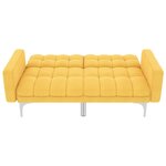 vidaXL Canapé-lit Jaune Tissu