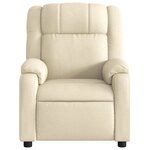 vidaXL Fauteuil inclinable électrique Crème Tissu
