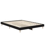 vidaXL Cadre de lit sans matelas noir 135x190 cm bois d'ingénierie