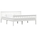 vidaXL Cadre de lit Blanc Bois de pin massif 160x200 cm