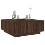 vidaXL Table basse chêne marron 100x100x40 cm bois d'ingénierie