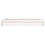 vidaXL Cadre de lit sans matelas avec tiroirs blanc