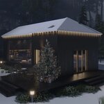 vidaXL Guirlande lumineuse à glaçons Noël 100Pièces Blanc chaud Acrylique