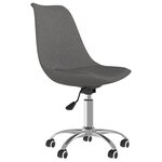 vidaXL Chaise pivotante de salle à manger Gris foncé Tissu