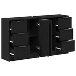 vidaXL Buffet Chêne noir 180 x 30 x 70 cm Bois d'ingénierie