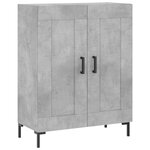 vidaXL Buffet haut Gris béton 69 5x34x180 cm Bois d'ingénierie