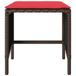 vidaXL Salon de jardin 4 Pièces avec coussins marron résine tressée