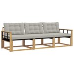 vidaXL Ensemble de canapés d'extérieur 3 pc Blanc et gris clair