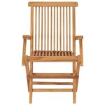 vidaXL Chaises pliables de jardin lot de 2 Bois de teck solide