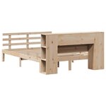 vidaXL Lit bibliothèque sans matelas 140x200 cm bois massif de pin