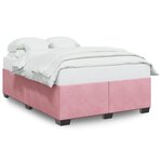 vidaXL Cadre de lit Rose 160x200 cm Velours