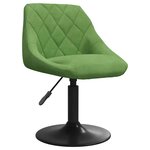 vidaXL Chaises pivotantes à manger lot de 2 vert clair velours