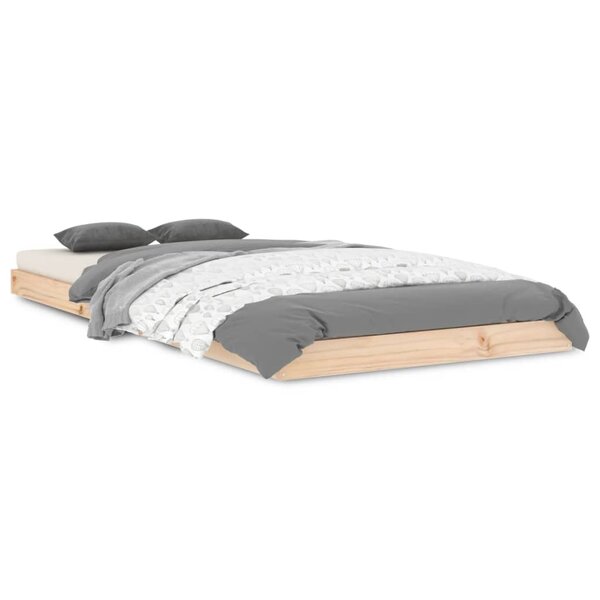vidaXL Cadre de lit 90x200 cm Bois de pin massif