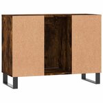 vidaXL Armoire salle de bain chêne fumé 80x33x60cm bois d'ingénierie