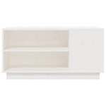 vidaXL Meuble TV Blanc 80x35x40 5 cm Bois de pin massif