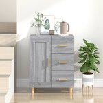vidaXL Buffet Sonoma gris 69 5x34x90 cm Bois d'ingénierie