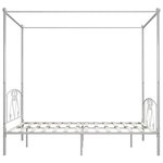 vidaXL Cadre de lit sans matelas avec baldaquin blanc 180x200 cm métal