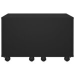 vidaXL Table basse noir 60x60x38 cm bois d'ingénierie