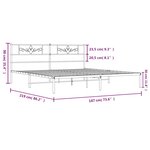 vidaXL Cadre de lit métal sans matelas et tête de lit blanc 183x213 cm