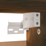 vidaXL Meuble à chaussures Chêne fumé 60x35x70 cm Bois d'ingénierie