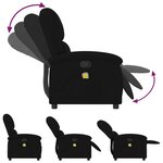 vidaXL Fauteuil de massage inclinable noir velours