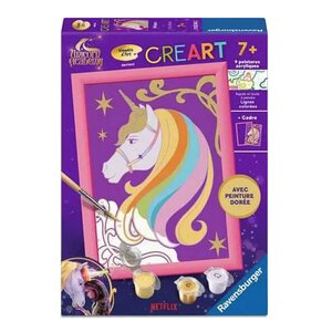Peinture par numero enfant des 7 ans - CreArt Kids - 13x18cm - Unicorn Academy : Wildstar