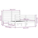 vidaXL Cadre de lit sans matelas bois de pin massif 120x200 cm