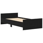 vidaXL Cadre de lit sans matelas chêne noir 90x190 cm bois ingénierie