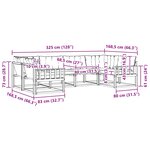 vidaXL Ensemble de canapés d'extérieur 6 pc Blanc et noir