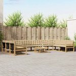 vidaXL Ensemble de canapés d'extérieur 11 Pièces Blanc et Beige