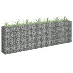 vidaXL Lit surélevé à gabion Acier galvanisé 270x30x90 cm