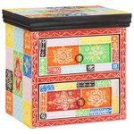 vidaXL Cabinet de chevet avec tiroir 2 Pièces Multicolore 40 x 30 x 40 cm